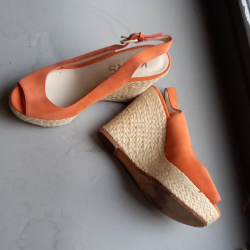 Michael Kors Espadrille Slingbacks Orange Suede